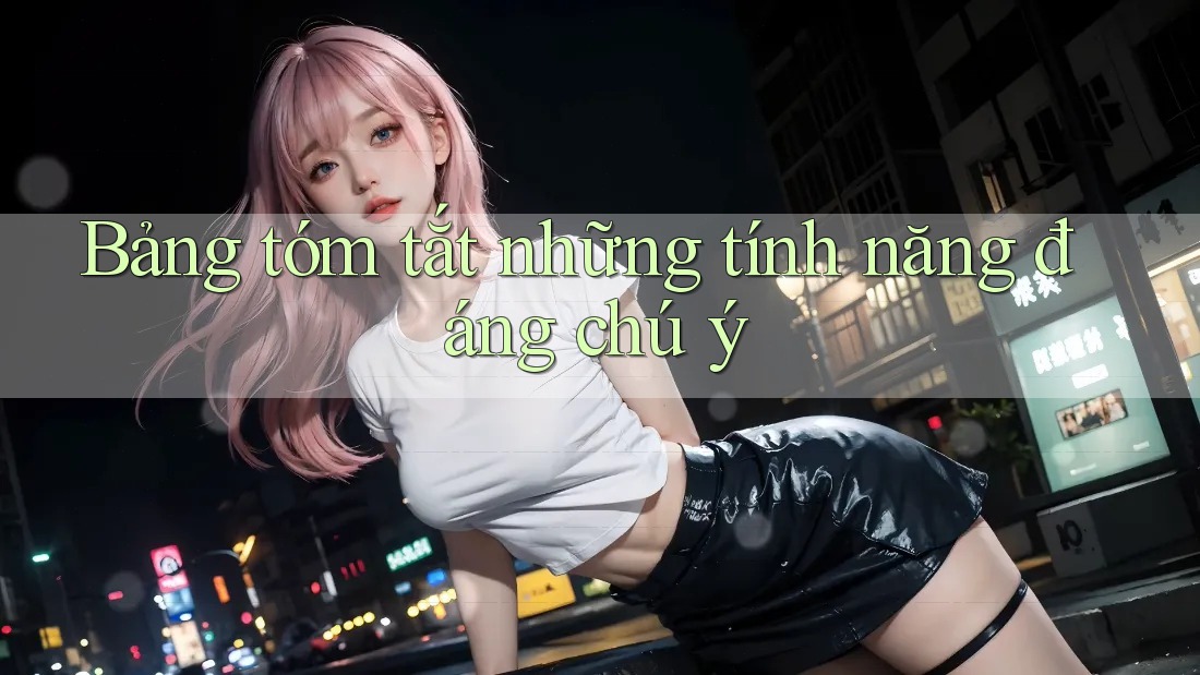 Bảng tóm tắt những tính năng đáng chú ý