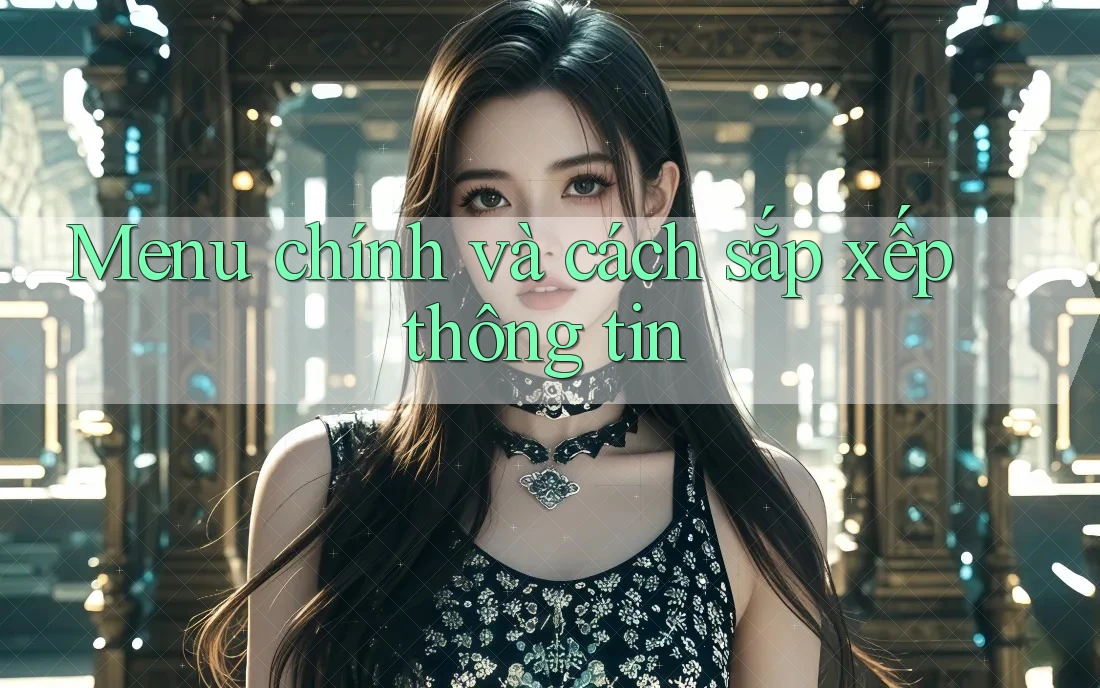 Menu chính và cách sắp xếp thông tin