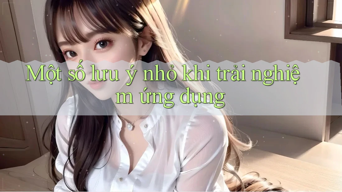 Một số lưu ý nhỏ khi trải nghiệm ứng dụng
