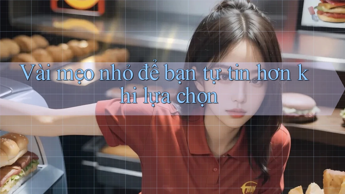 Vài mẹo nhỏ để bạn tự tin hơn khi lựa chọn